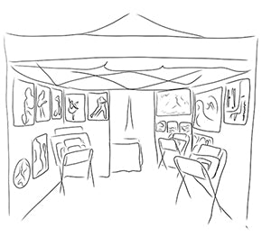 "St. James Court Art Show experience" or "Pulling the curtain back"